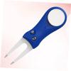 Anneome Folding Divot Tool Abs Plastic Handle Blue Golf Grass Repair Fork for Outdoor Sports Includes Ball Marker Compact Design for Easy Carrying view 2