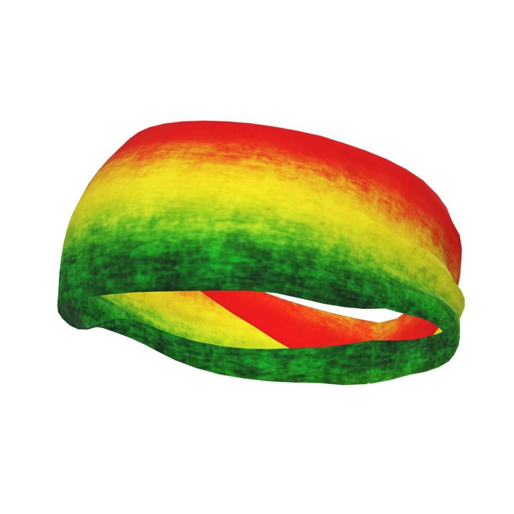Running Headband Rasta Grunge Sweatband Sports Headband Fitness Workout Stretchy Unisex Hairband