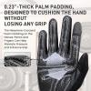 Exercise Gloves Full Finger for Men Women with Padding, Full Hand Gym Weight Lifting Gloves Male Female, Non Slip Fitness Gloves Extra Grip for Cycling Climbing Weights Hiking (Black, XL) view 2