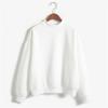 Oversized Sweatshirt for Women Casual Long Sleeve Mock Neck Fleece Pullover Fashion Teen Girls Y2K Clothes Workout Tops White view 2