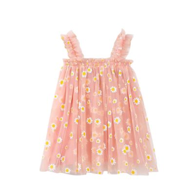 Baby Girl Dress Sleeveless Tutu Dress Butterfly Tulle Dress Flower Girl Birthday Party Princess (Pink, 18-24 Months)