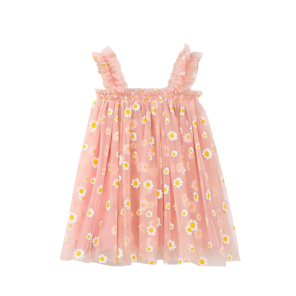 Baby Girl Dress Sleeveless Tutu Dress Butterfly Tulle Dress Flower Girl Birthday Party Princess (Pink, 18-24 Months)