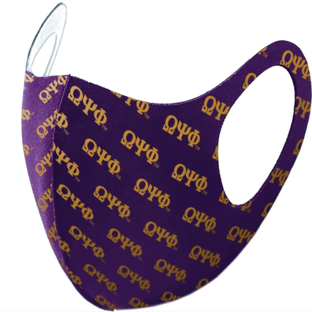 Big Boy Omega Psi/ Phi Divine 9 S2 Summer Poly Fashion Face Mask [Purple] - ID#27756