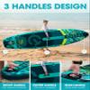 CETANA 11'635" Extra Wide Stand Up Paddle Board for Adults & Youth, 400lb Capacity Inflatable Paddle Board, Sup for 2+1 Person with Removable US Fin, 100L Backpack, Floating Paddle, Safety Leash view 4
