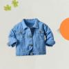 BILIKEYU Baby Boys Girls Denim Jacket Kids Toddler Button Down Jeans Jacket Top Coat Outerwear Casual (Blue, 6-7 Years) view 2