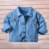 BILIKEYU Baby Boys Girls Denim Jacket Kids Toddler Button Down Jeans Jacket Top Coat Outerwear Casual (Blue, 6-7 Years) view 3