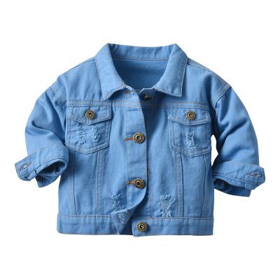 BILIKEYU Baby Boys Girls Denim Jacket Kids Toddler Button Down Jeans Jacket Top Coat Outerwear Casual Clothes (Blue, 6-12 Months)