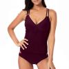 Swimsuits for Older Women Cute Floral Tankini Baithing Suit with Underwire Two Piece High Waist Athletic Tankinis Purple view 1