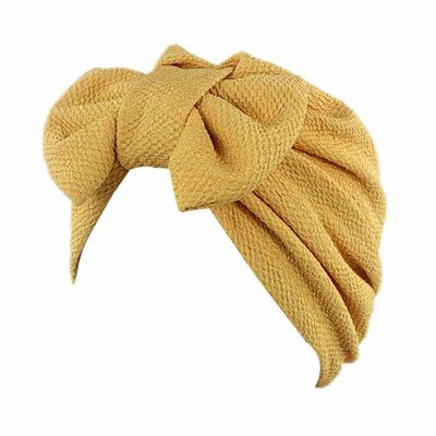 1Pack Women'S Chemo Headscarf Soft Pre-Tied Cancer Headwear Scarves Caps Turban Pretied Head Scarves (Yellow, One Size)