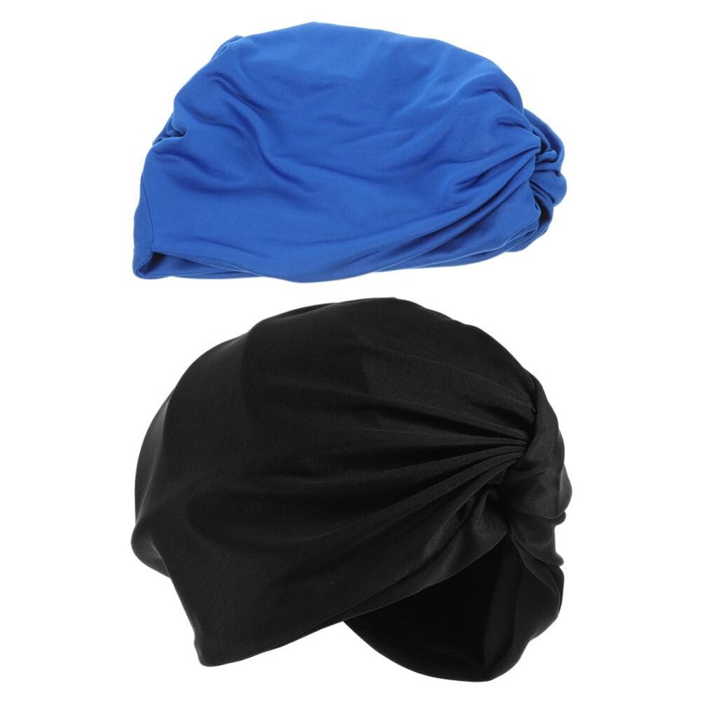 Baluue 2pcs Women Swim Cap Adult Swimming Hat for Hair Comfortable Easy to Wear Includes Colors for Pool and Beach Use