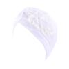 1 Piece Women Turban Chemo Headwear Cancer Hats Headwrap Stretchy Turban Cap Beanie Sleep Cap (White, One Size) view 1
