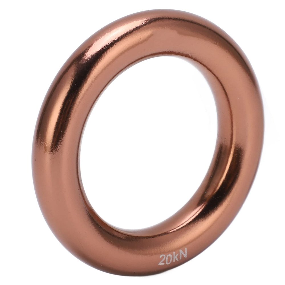 Topyond 20KN Rappel Ring, Aluminum Alloy Round Rappel Ring for Climbing for Mountain Climbing, Tree Climbing, and Adventure Sports