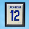 Julio Cesar Signed Photo In Luxury Handmade Wooden Frame & AFTAL Member Certificate Of Authenticity Autograph Football Soccer Memorabilia Poster Inter Milan Shirt Print view 1