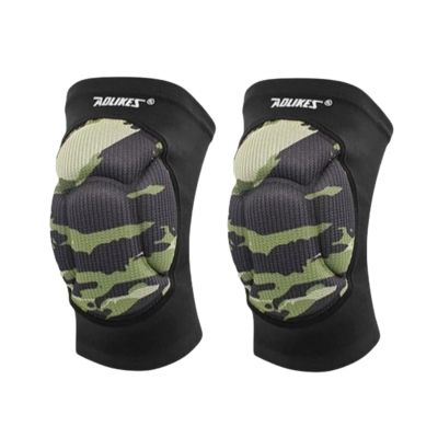 Mcolics Knee Pads for Basketball, Soft Breathable Knees Protective Gear for Men Women Youth, Knee Braces for Volleyball Football Dance Yoga Wrestling Running Cycling (Green Camouflage), Large