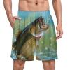 Bass Fishing Men's Pajama Shorts Lightweight Lounge Pants Pj Bottoms Sleep Pants S view 1