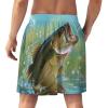 Bass Fishing Men's Pajama Shorts Lightweight Lounge Pants Pj Bottoms Sleep Pants S view 3
