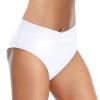 askedwayu Women's High Waisted Bikini Bottom Full Coverage Tummy Control Ruched Bathing Suit Sports Vintage Swim Suit Bottoms view 3