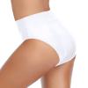 askedwayu Women's High Waisted Bikini Bottom Full Coverage Tummy Control Ruched Bathing Suit Sports Vintage Swim Suit Bottoms view 4