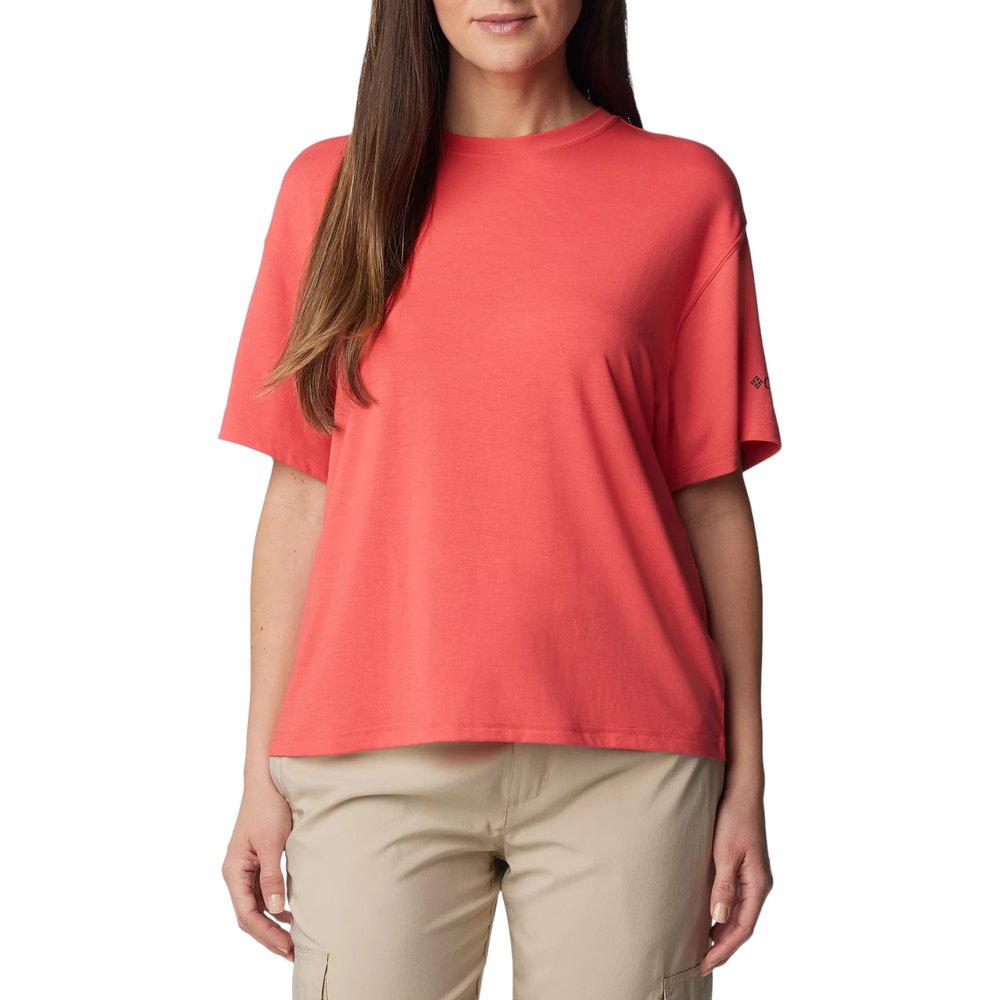 Columbia Women's Boundless Trek Short Sleeve Shirt (US, Alpha, Medium, Regular, Regular, Juicy)