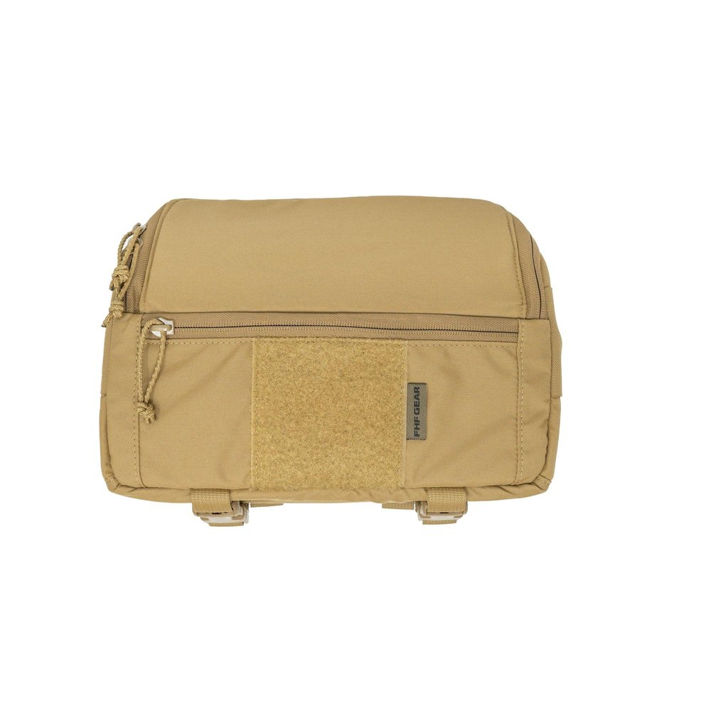 FHF Gear Lumbar Pack  MOLLE-Compatible Hip Belt Storage Pouch for Hunting, Tactical & Fishing Gear with Zippered Pockets, Coyote Brown