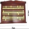 McbeAn Billiards Scoreboard, British Snooker Scoreboard, Copper Track & Running Wheel, Durable and Not Rusty, Wall-Mounted Billiard Score Keeper Recorder, for 2-4 Players Home Club Supplies view 4