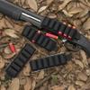 Aileokeio 4 Packs 6 Rounds Shotgun Side Saddle Carrier 12/20 Gauge Shotgun Shell Holder Molle Buttstock Shotgun Card with Adhesive Back Sticker(Black) view 4