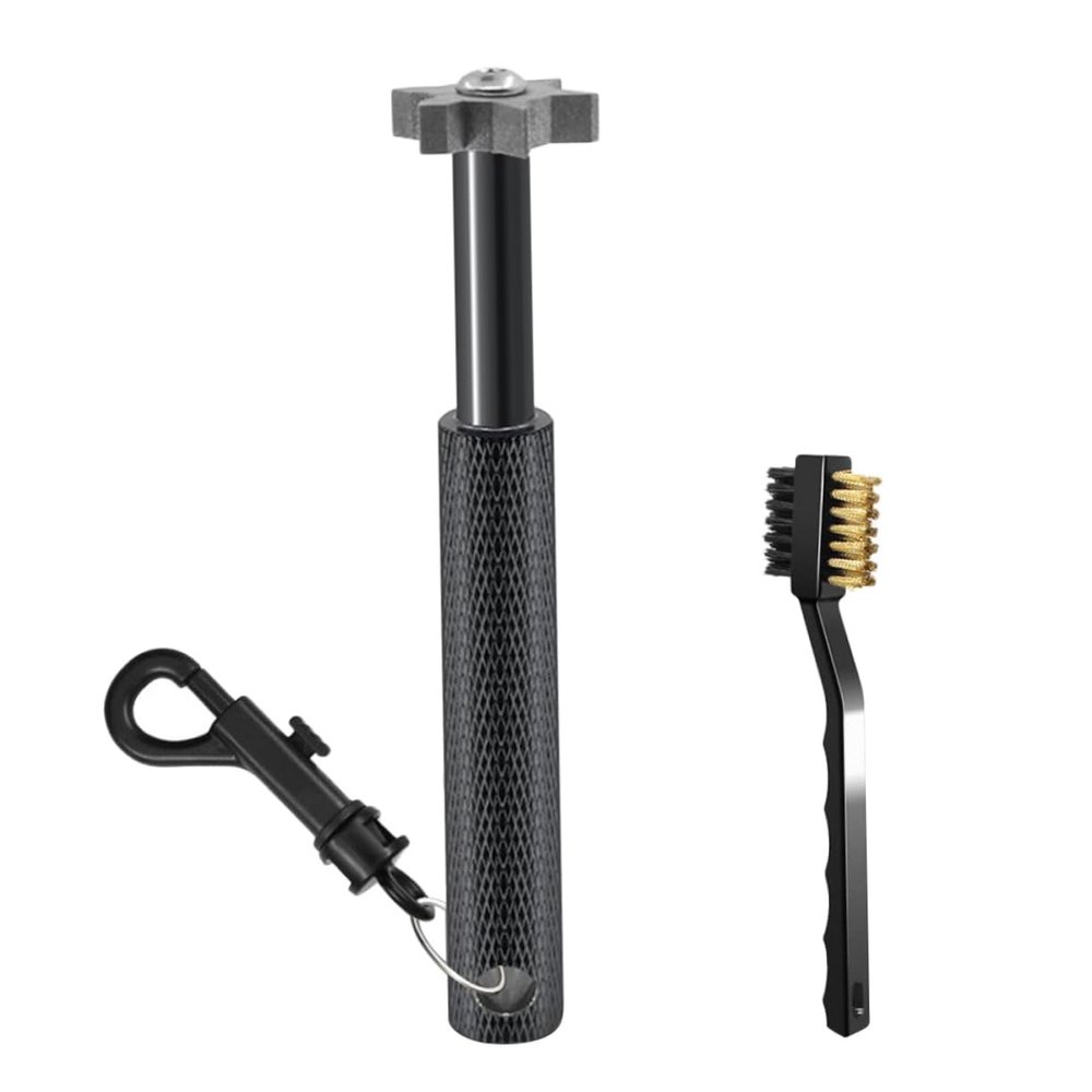 BESPORTBLE 1set Groove Sharpener and Cleaner Tool Dual-Sided Brush for Golf Hexagonal Design for Efficient Cleaning Lightweight and Portable Material for Maintaining Performance