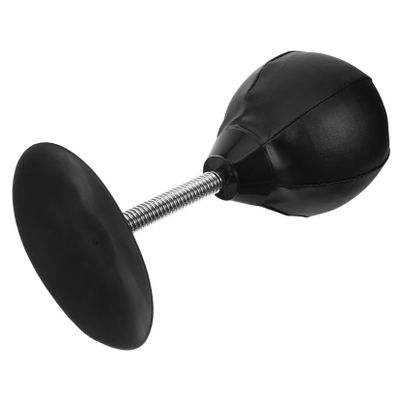 LIOOBO Boxing Speed Ball Fitness Exercise Ball with Suction Cup for Office Desktop for Relief Reflex Training (Black)