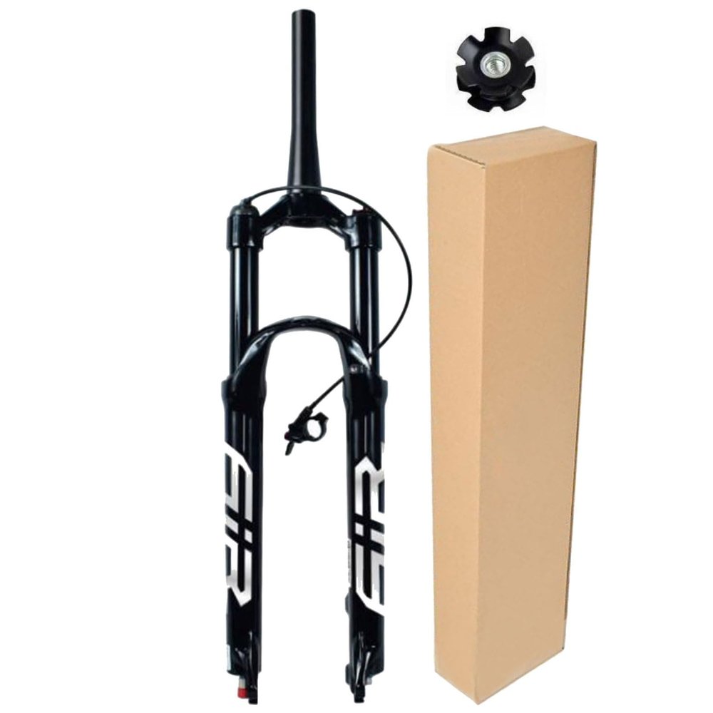 ZECHAO Air Supension Front Fork 26/27.5/29er,Ultralight Aluminum Alloy 9mm Axle QR Disc Brake 140mm Travel Mountain Bike/XC/AM/FR 1700g (Color : Tapered Remote Lock, Size : 26inch)