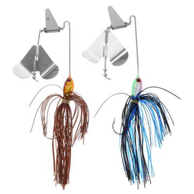 KOMBIUDA Bait Metal Baits Double Willow Elastic Skirt for Topwater Fishing