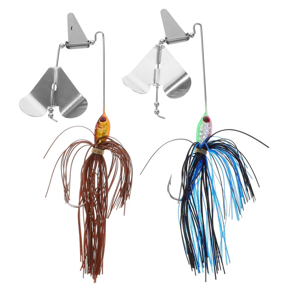 KOMBIUDA Bait Metal Baits Double Willow Elastic Skirt for Topwater Fishing
