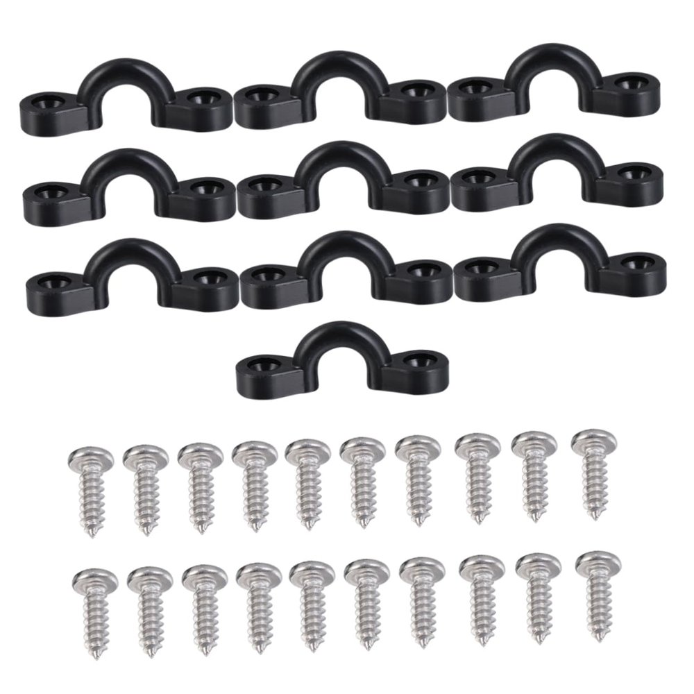 KOMBIUDA Durable C-Shaped Kayak Deck Buckle Set with Rivets Lightweight Easy to Install for Kayak Accessories and Outdoor Use