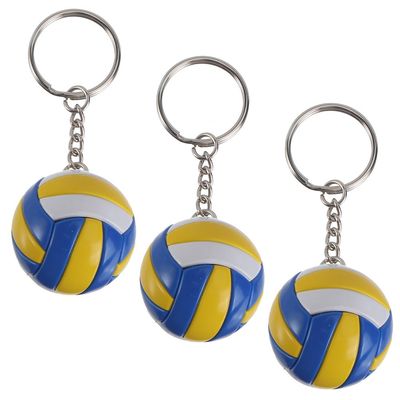 Ipetboom Volleyball Keychain: 3Pcs PU Volleyball Key Chain Pendant -Cute Hanging Volleyball Pendant Volleyball Player Key Charm For Volleyball Players Backpacks,Volleyball Themed Party Supplies