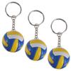 Ipetboom Volleyball Keychain: 3Pcs PU Volleyball Key Chain Pendant -Cute Hanging Volleyball Pendant Volleyball Player Key Charm For Volleyball Players Backpacks,Volleyball Themed Party Supplies view 1