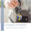 Ipetboom Volleyball Keychain: 3Pcs PU Volleyball Key Chain Pendant -Cute Hanging Volleyball Pendant Volleyball Player Key Charm For Volleyball Players Backpacks,Volleyball Themed Party Supplies view 3