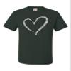 5X-Large Forest Green Mens Love Heart St. Patrick's Day 4 Leaf Clovers Shamrocks T-Shirt view 2