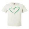 5X-Large White Mens Love Heart St. Patrick's Day 4 Leaf Clovers Shamrocks T-Shirt view 2