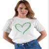 5X-Large White Mens Love Heart St. Patrick's Day 4 Leaf Clovers Shamrocks T-Shirt view 3