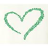 5X-Large White Mens Love Heart St. Patrick's Day 4 Leaf Clovers Shamrocks T-Shirt view 4