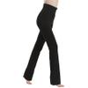 MC&LO Cotton Spandex High Rise Bootcut Flare Yoga Pants Legging(Regular Size/Plus Size) S-4XL (34" Inseam) Black view 3