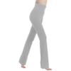 MC&LO Cotton Spandex High Rise Bootcut Flare Yoga Pants Legging(Regular Size/Plus Size) S-4XL (34" Inseam) Gray view 3