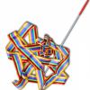 4m/13.12ft Dance Ribbons Gymnastics Ribbon Streamers Dancing Streamers Wands for Kids (Coloful) view 3