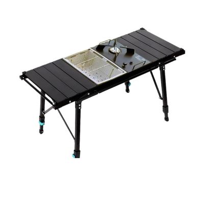 TEAKEA Picnic Camping IGT Table BBQ Grill Table Folding Removable Outdoor Picnic Backpacking FishingTable Light(IGT Table Without BBQ Grate)