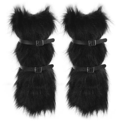 VALICLUD 1pair Warm Leg Warmers for Women Furry Socks Cozy Thick Boot Accessories for Cold Weather