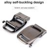 Pilot Tactical Belt, Automatic Belt Buckle, Outdoor Wear-Resistant Belt, Men Tactical Buckle Belt (Grey,120 cm) view 4