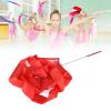 4m/13.12ft Dance Ribbons Gymnastics Ribbon Streamers Dancing Streamers Wands for Kids (Red) view 4