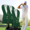 SPYMINNPOO Golf Head Covers, PU Leather Elastic Neckline Soft Thick Lining Sunscreen Hybrid Head Covers for Lovers Training view 2