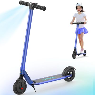 Caroma Electric Scooter for Kids Ages 8-12, 250W Motor, Max 16 Miles & 15 Mph, 3 Speeds Adjustable, LED Display & Foldable, Double Safe Brake, Electric Scooter for Kids Ages 10-14