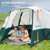 11 Person Camping Tent with Porch, Large Family Tents for Camping, PU1000MM Waterproof Tent with 5 Mesh Windows, Removable Rainfly, Reflective Windproof Rope, Big Dome Tent Fits 3 Queen Airbeds view 3
