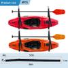 4 PCS Kayak Storage From Wall or Ceiling Holds 200 lbs ,Adjustable Single Kayak Storage Strap with Carabiner Paddle Clips,Kayak Storage Sling for Indoor and Outdoor Kayak & Surfboards, SUP or Canoe view 2